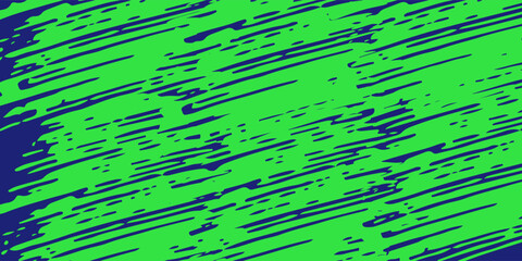 Abstract green paint brush stroke on dark blue background. Modern grunge texture with bold contrast for poster, banner, and digital design. Artistic vector illustration.