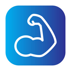 Flexed arm muscle icon representing strength or bodybuilding.