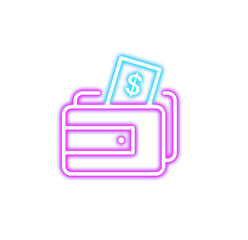 Neon Money Icon Illustration © faldyokigraphics