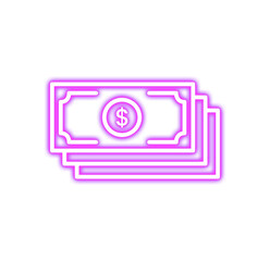 Neon Money Icon Illustration