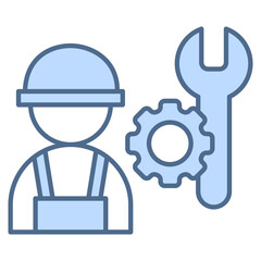 Maintenance Blue Icon Element For Design