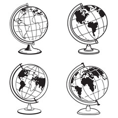 Earth globe vector design, World map vector illustration