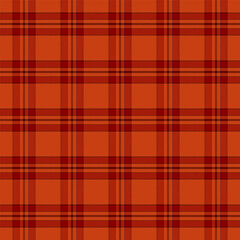 Plaid pattern with twill weave in red for Autumn.Winter Christmas tartan check seamless pattern.Vector illustration geometric background for fabric and prints.