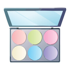 Pastel Round Eyeshadow Palette with Soft Hues
