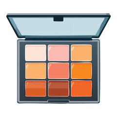 Neutral Beige and Brown Eyeshadow Palette Open