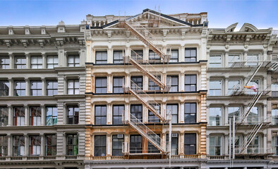 SoHo area of Manhattan with 19th century cast iron buildings