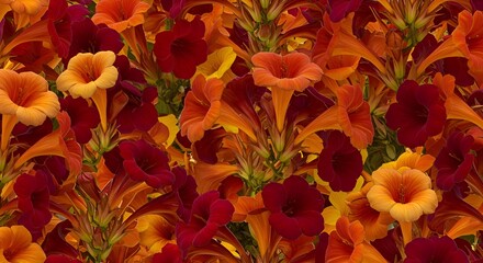 red and yellow flowers pattern
