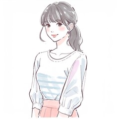 女性・女の子のイラスト素材