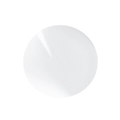 Untitled design - paper sticker label isolated with clipping path on white background. blank glued creased paper sheet mockup.