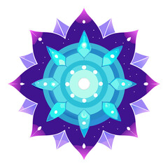 Celestial Cyber-Mandala Emitting Mystical Fractal Light