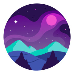 Obraz premium Aurora-Tinted Space Backdrop Designed for Spiritual Art Layers