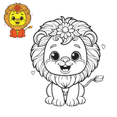 Coloring animal page for children.
