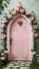 Arch Shape Wooden front door White color - Architecture Entrance Door Church type front door,Antique type front door 