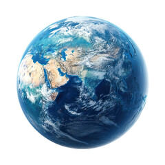 Blue Planet Earth – Realistic Isolated Globe on Transparent Background

