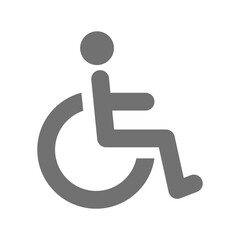 シンプルな車椅子のベクターアイコン_4