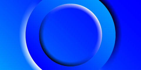 Abstract vector background featuring a layered circular design in bold blue tones with gradients and shadows, creating a modern 3D visual effect.