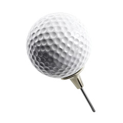 Golf Ball on Pin – Isolated Golf Ball on Pin on Transparent Background

