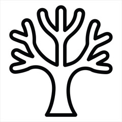 Obraz premium Simple Line Art Tree Illustration Vector EPS Graphic