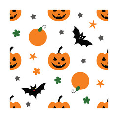 Seamless Halloween Pattern with Spooky Design Elements