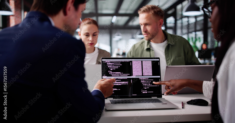 Poster African Programmer Developing Code