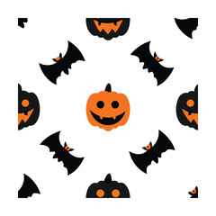 Seamless Halloween Pattern with Spooky Design Elements