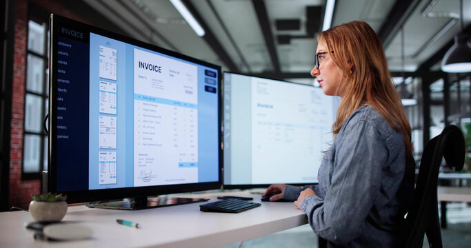 Woman Managing Medical Billing And Bookkeeping