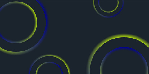 Abstract black circle background with colorful neon lights eps 10.