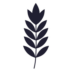 laurel flower silhouette vector illustration on white-background