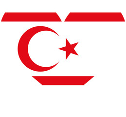 Heart Flag Northern Cyprus, Heart Northern Cyprus Flag