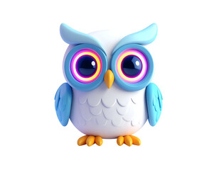Cute 3D Owl Illustration