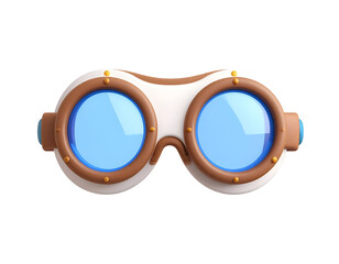 3D Cartoon Goggles Illustration