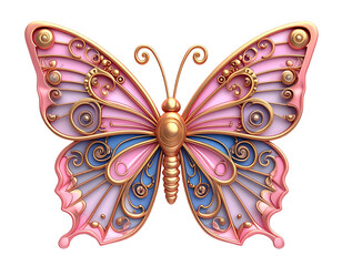 Ornate 3D Butterfly Illustration