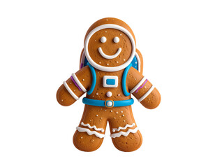 Smiling Gingerbread Astronaut 3D Render