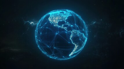 Global Technology Network - Digital Earth Connection Global Network Technology Earth World Digital