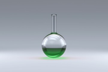 Flask with chemical solution © vectorfusionart