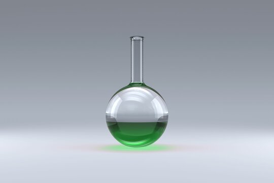 Flask with chemical solution