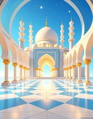 Fototapeta premium create image of islamic new year concept, vector 