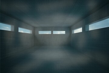Small windows in dark room