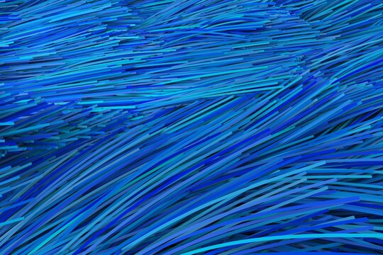 Blue illuminated fiber optics
