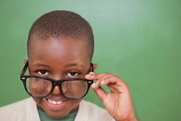 Cute pupil tilting glasses