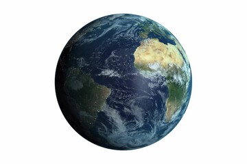 Earth against white background