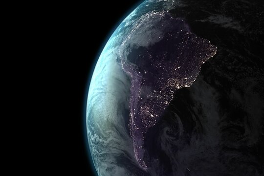 Naklejki Image of earth on the space