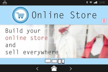 Display screen with online shopping site