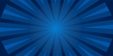Dark blue comic-style background with radial burst lines and halftone patterns. Bold and energetic design ideal for superhero themes, gaming visuals, and action-packed content.