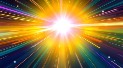 Obraz premium Energetic Burst of Light and Vibrant Streaks Across Spectrum Background