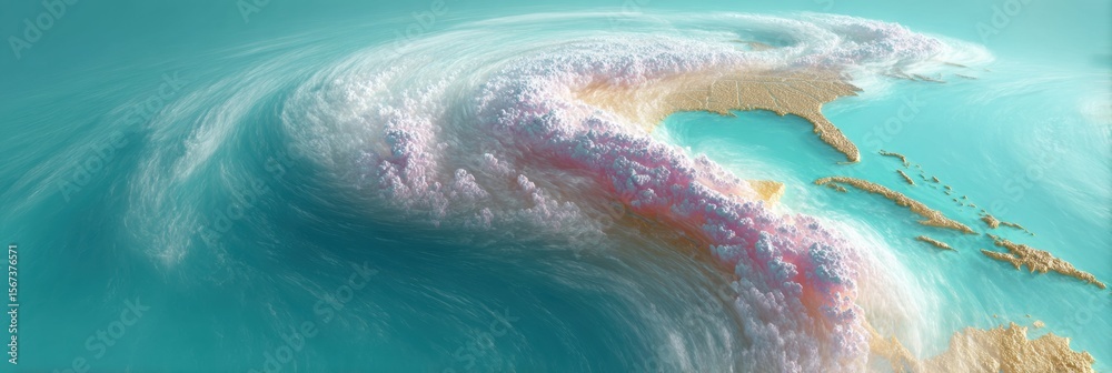 Poster Interactive Hurricane Path Map of Southeastern US with Real-Time Tracking, Hazard Warnings, and Digital Weather Forecast for Disaster Preparedness and Safety