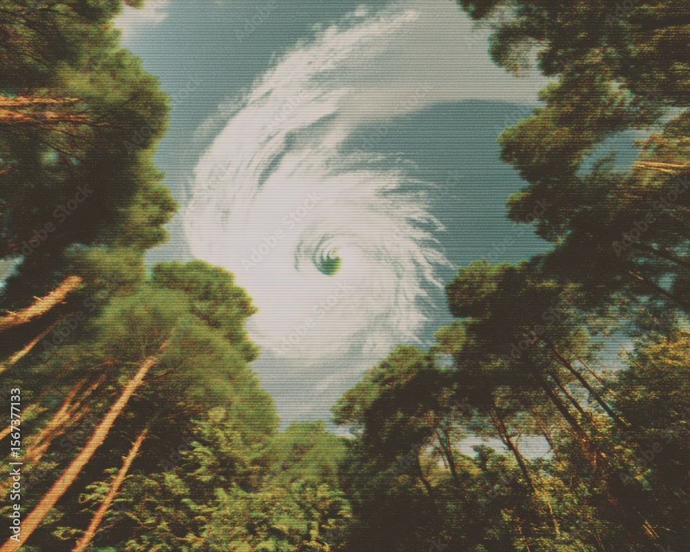 Poster High-Tech Hurricane Monitoring with Clear Eye Structure on Large Screen in Weather Facility for Advanced Disaster Preparedness and Public Safety Alerts