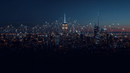 Connected Cityscape Network Overlay