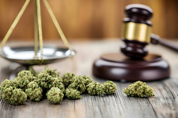 Legalization of Marijuana, Justice, Cannabis Law, Court Decisions, Drug Policy, and the Scales of Justice