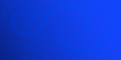 Abstract blue background with glowing geometric lines. Modern blue hexagon shape design. Futuristic technology concept.